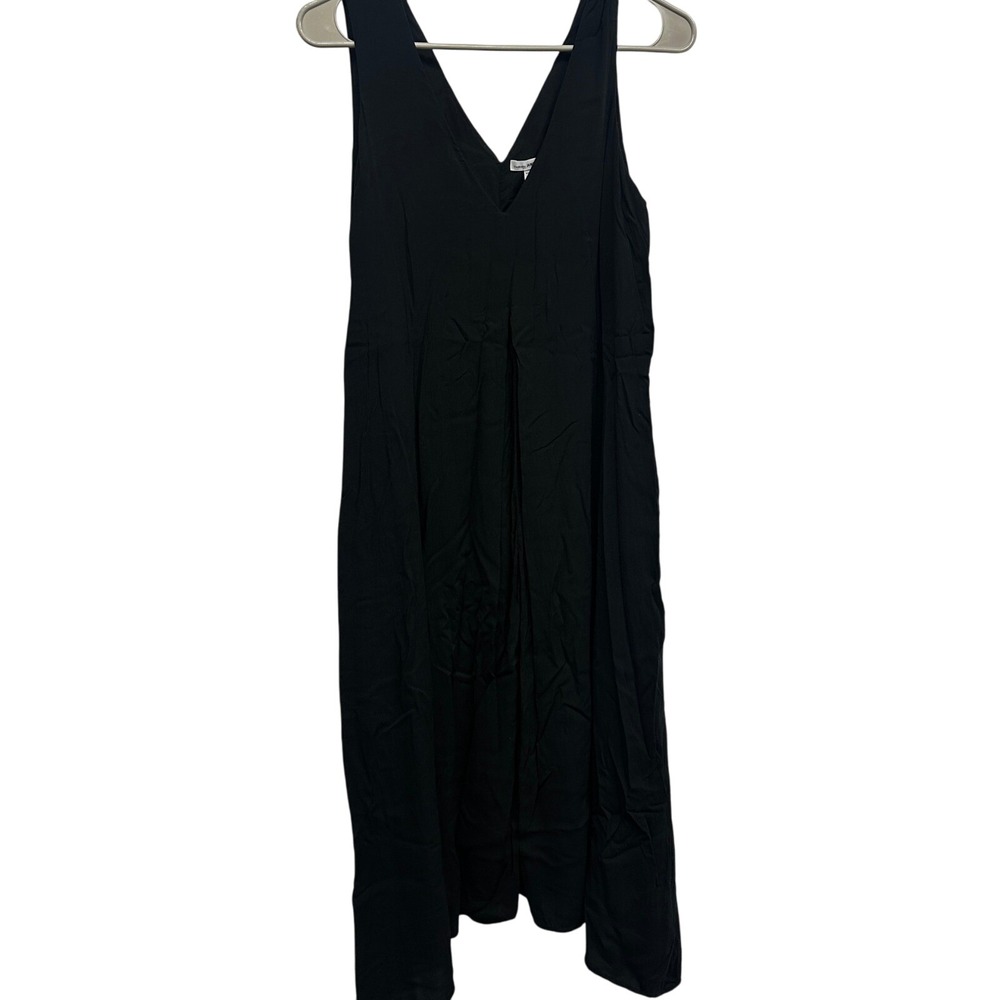 James Perse Dress Womens 0 Black Maxi Dress Sleeveless V-Neck Standard‎
